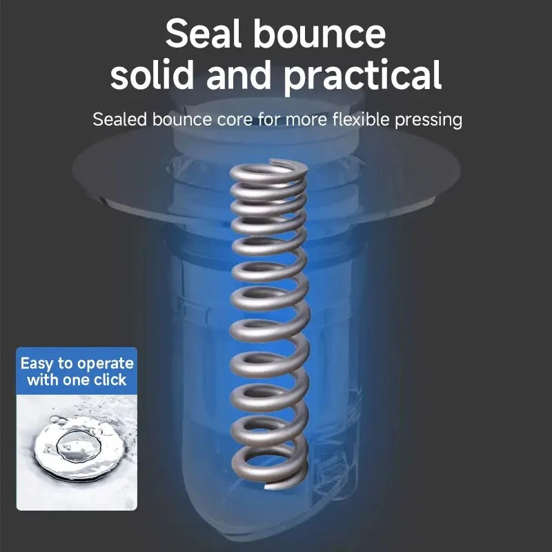 Universal Pop-Up Sink Drain Stopper with Hair Catcher | Anti-Clog Bathroom Basin Filter