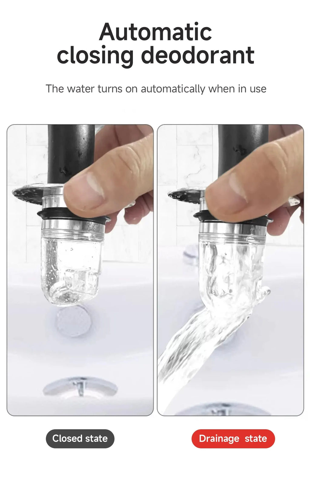 Universal Pop-Up Sink Drain Stopper with Hair Catcher | Anti-Clog Bathroom Basin Filter